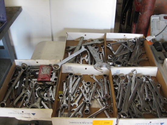 Large Selection of Box end and open Wrenchs 5 Boxes unsorted