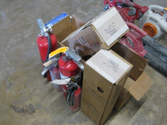 lot misc. size fire Extinguishers