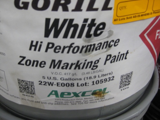 5-Gallon Gorilla Yellow Marking paint 3x$
