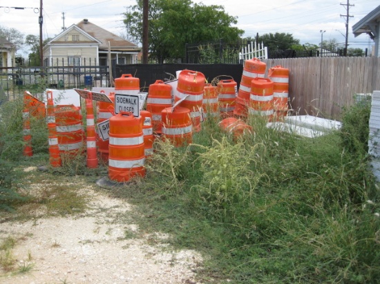 Traffic Control Barricades Colorado Street Yard