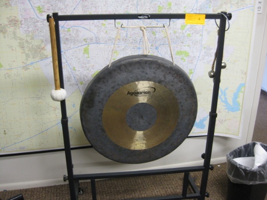 Brass Gong and Stand