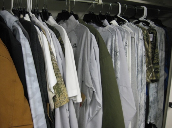 Lot Branded apparel Shirts Jackets and misc.
