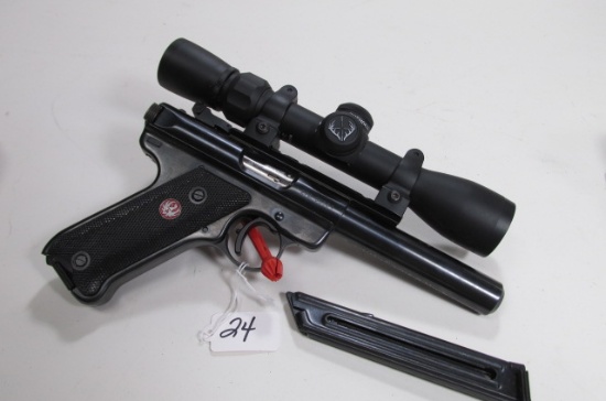 Ruger Model Mark III Target Pistol 22LR SN# 270-86504 with Bushnell Scop and Custom Holster
