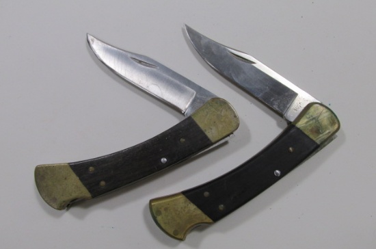 Buck #110 Folding Lock Blade Knifes with one sheath