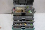 Guide Large Gary and Green Fishing Tackle Box and Tackle