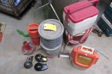 Small Ice Chests Minnow Buckets and Weights