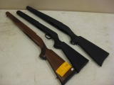Rifle Stocks (1) Walnut and (2) Black Plastic