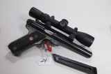 Ruger Model Mark III Target Pistol 22LR SN# 270-86504 with Bushnell Scop and Custom Holster