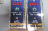 CCI 17HRM  20 Grain 100 Rounds