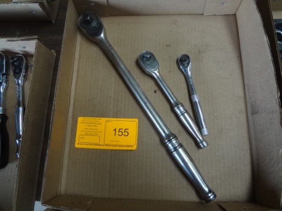 (3) Snap-on Ratchets 1/2", 1/3" and 1/4" Drive