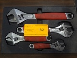 Snap-on 4 Piece Adjustable Wrench Set Red