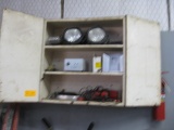 Metal Cabinet and contents