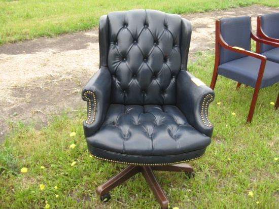 Blue over Stuffed Executive Chair