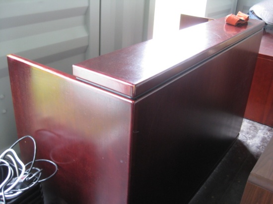 Mahogany Style Reception Desk and Return