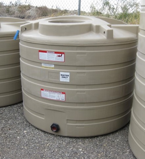 550 Gallon Beige Above Ground Flat Bottom Tank Model TLV00550BG