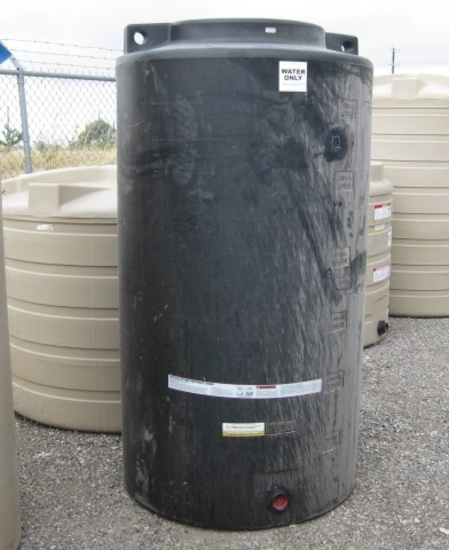340 Gallon Black Above Ground Flat Bottom Tank Model TLV00340BK