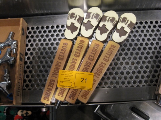 4 Busted Sandal Brewing Tap Handles