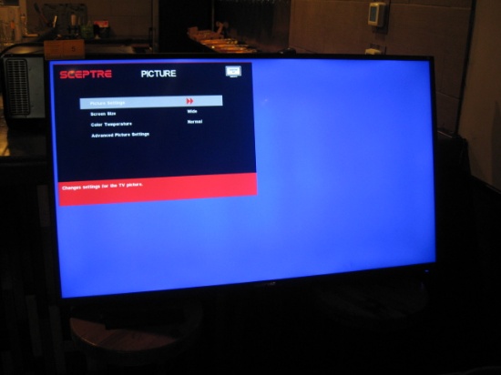 Sceptre 50" LCD TV and remote