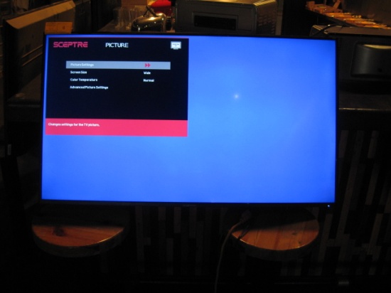 Sceptre 50" LCD TV and remote