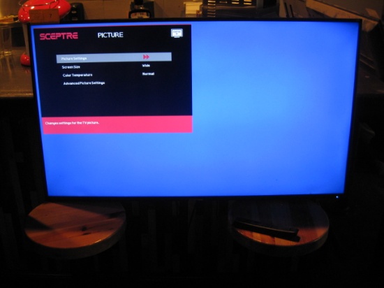 Sceptre 50" LCD TV and remote