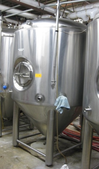 620 Gallon 20 BBL Fermentation Vessel Cone Bottom Stainless Steel Jacketed