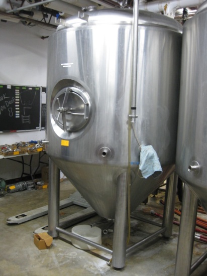 620 Gallon 20 BBL Fermentation Vessel Cone Bottom Stainless Steel Jacketed
