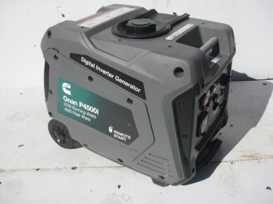 Onan Cummins Model P4500i Inverter Generator Starts and Runs Gas