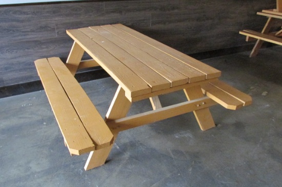 Pine Picnic Table Stained