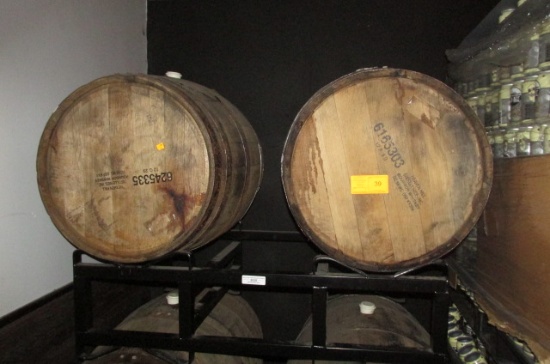2 Wine Barrels and Stand