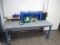 Metal Work Table and Totes misc
