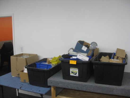(4) Totes and Boxes misc. parts See Photos