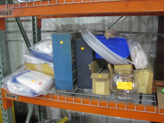 Misc parts bin,s bags, Floding work bench and blower