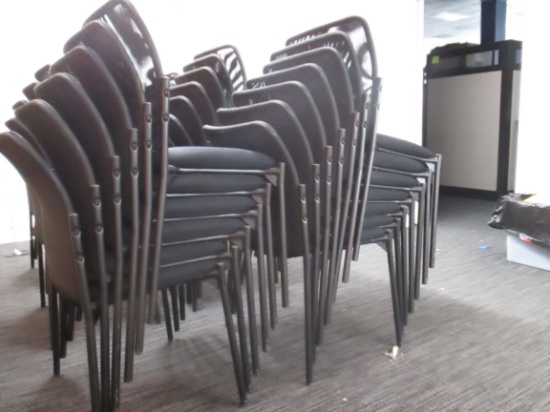 Black Stacking Chairs Guest Chairs Mesh Backl 12X$