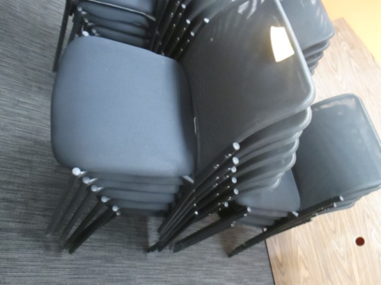 Black Stacking Chairs Guest Chairs Mesh Backl 12X$