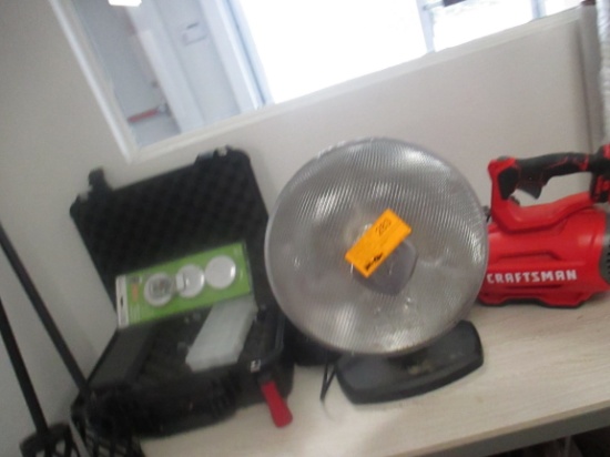 Lot misc. Blower Ehater Tarps and Totes