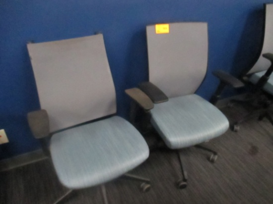 Mesh Back Blue Seat Task Chair 2X$