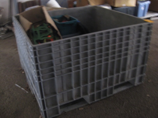 Plastic Forklift Tote and Contents