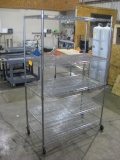 Metro Style Wire Shelving Unit on Wheels