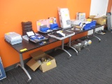 Black Office Tables on wheels 3X$