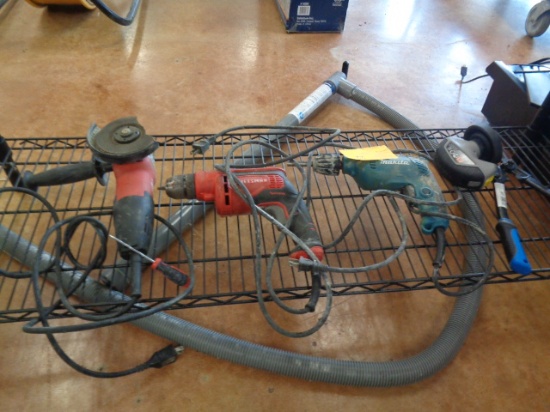 Makita, Craftsman Drill and Milwaukee Grinder hand Pump