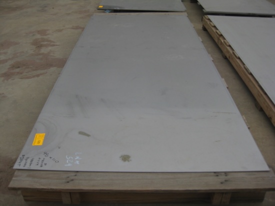 Stainless steel sheet, 48" x 110 1/4" , .116 thickness, #DP4T