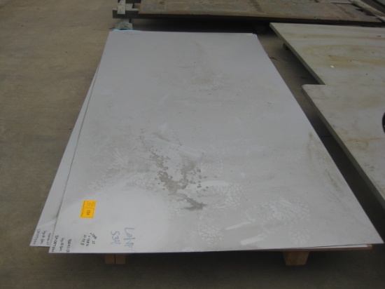 Stainless steel sheets: #1-48" x 96" , .058 gauge, #Y241007D44 #2 - 48" x 96", . 058 gauge ,