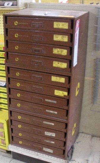 12 Drawer Lawson Metric Hex Head Nuts Bolt