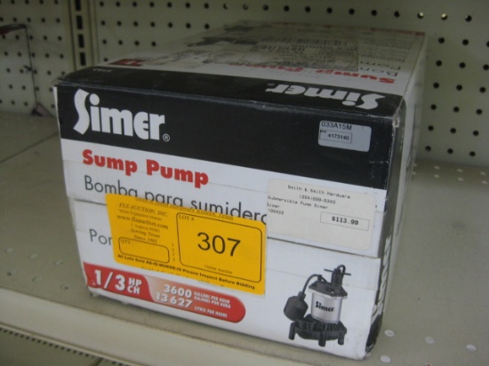 Simer Sump Pump
