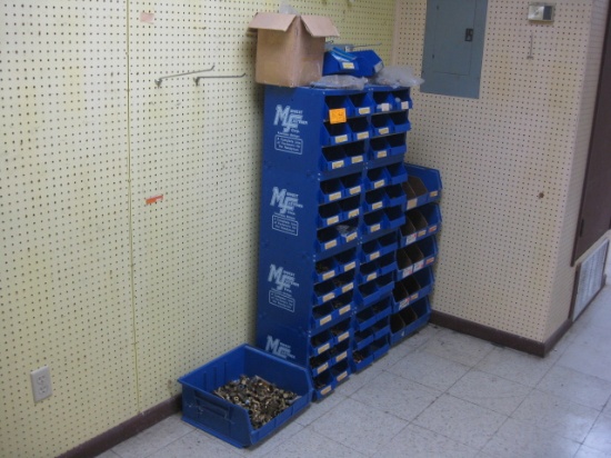 Brass and Copper Fittings and Blue Bins