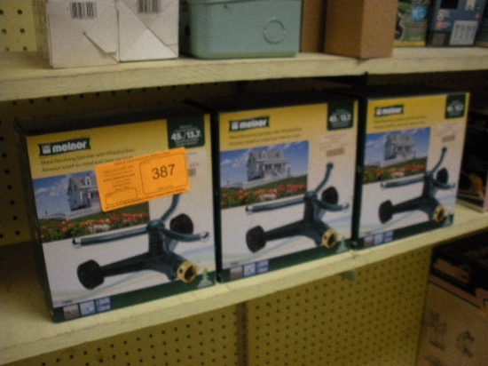 Melnor revolving sprinkler heads - count: 3