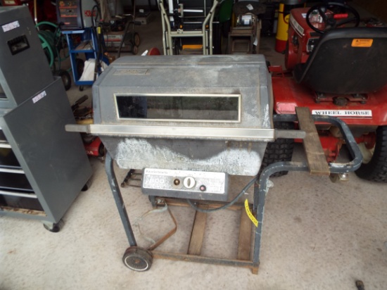 Kenmore 800 propane grill 41" tall 40" wide including side tray, 20" deep.