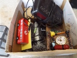 box of miscellaneous Clock,