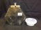 Glass Cookie Jar w/2 lids