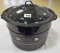 Large Enamel Pot w/Lid & Handles